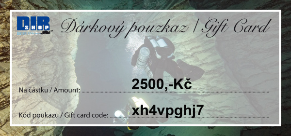 Dárkový poukaz s hodnotou 3000Kč